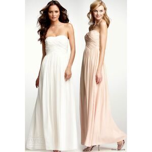 Jasmine Strapless Wedding Dress Silk Ann Taylor Size 14